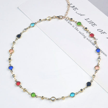 Elegant Stone Rhinestone Necklace Acalora