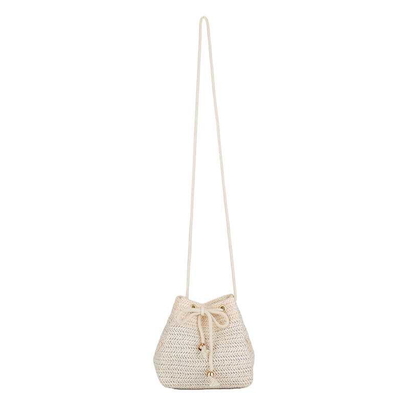 Bohemian-Inspired Woven Mini Drawstring Bag Acalora