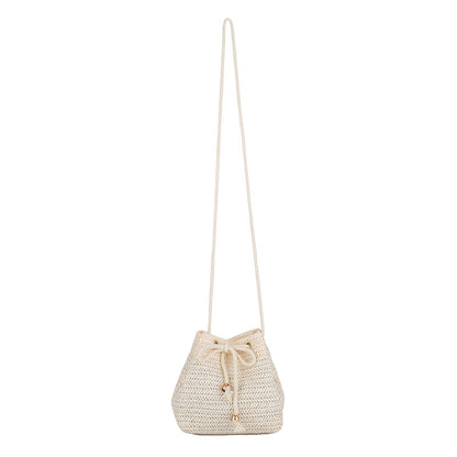 Bohemian-Inspired Woven Mini Drawstring Bag Acalora