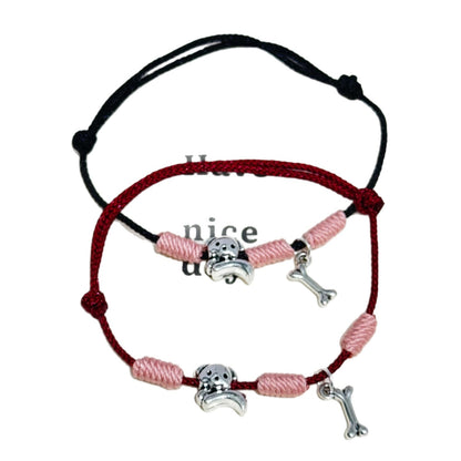 Adjustable Dog Theme Charm Bracelet Acalora