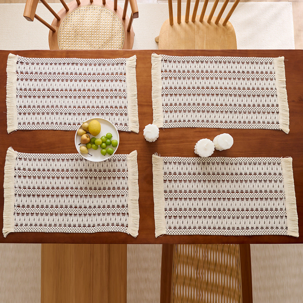 Chic Fringed Table Placemats