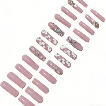Luxury 3D Floral Press-On Nails Set Acalora