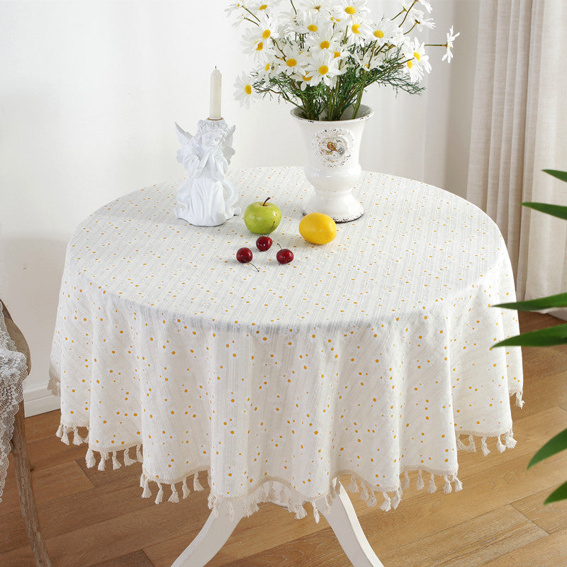 Floral Embellished Table Cover