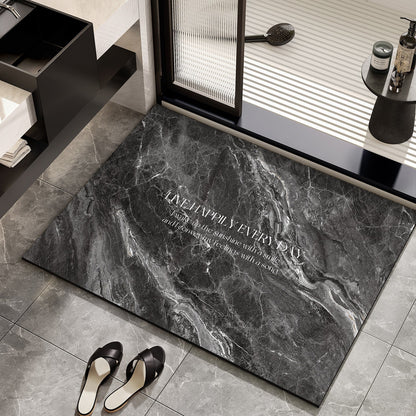 Inspirational Marble Bath Mat