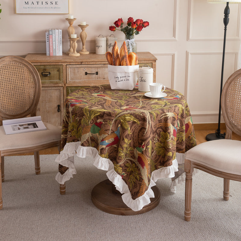 Ornamental Embroidered Table Cover