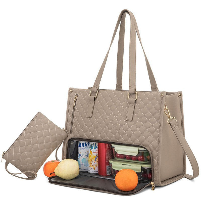 Quilted Multi-Functional Insulated Lunch Tote Acalora