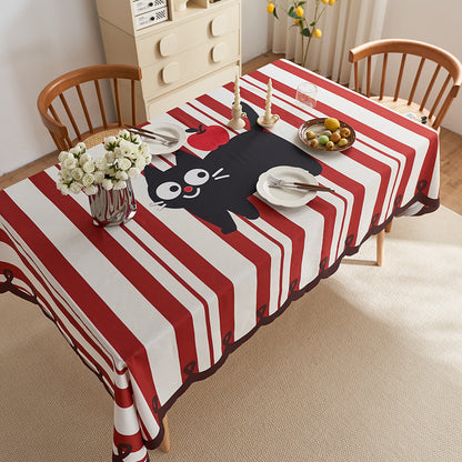 Decorative Striped Tablecloth
