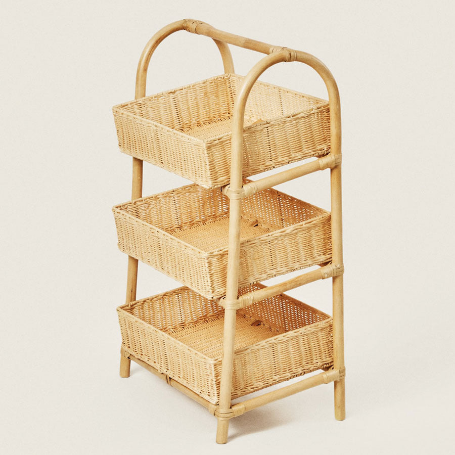 Multi-Tier Woven Storage Rack Acalora