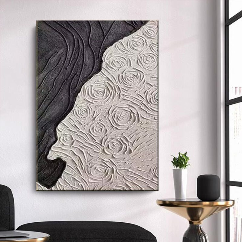 Textured Abstract Floral Canvas Wall Art