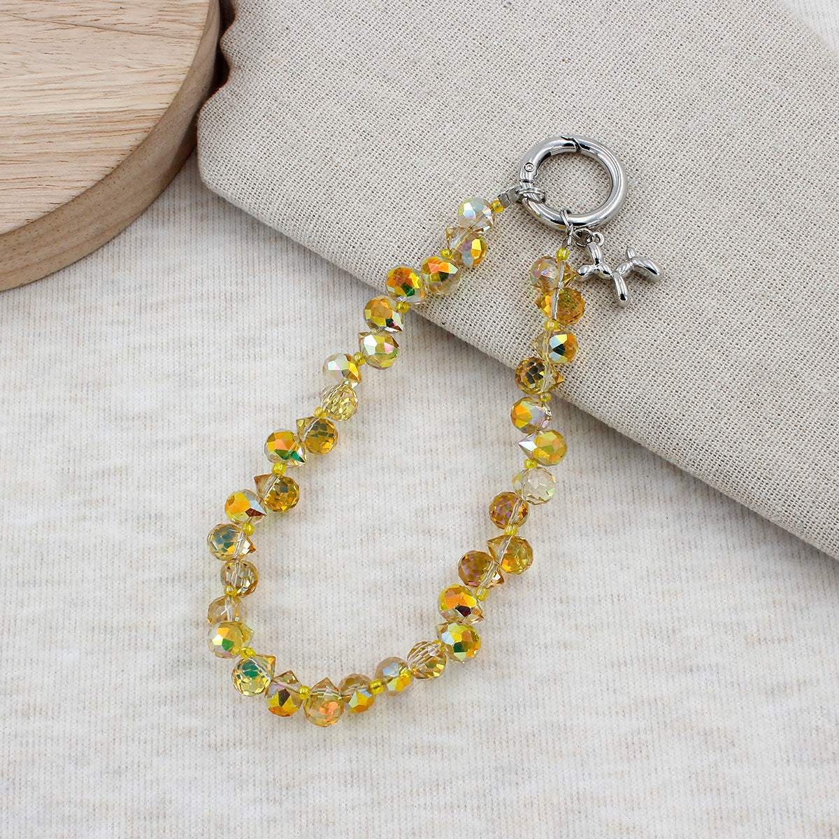 Crystal-Embellished Charm Bracelet Acalora