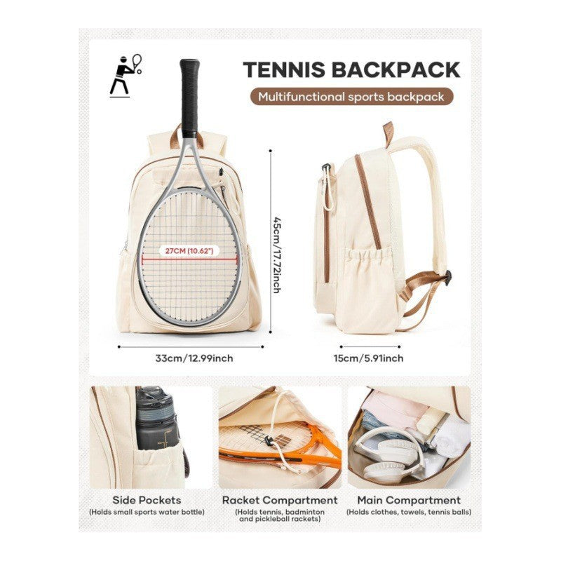 Multi-Compartment Tennis Gear Backpack Acalora