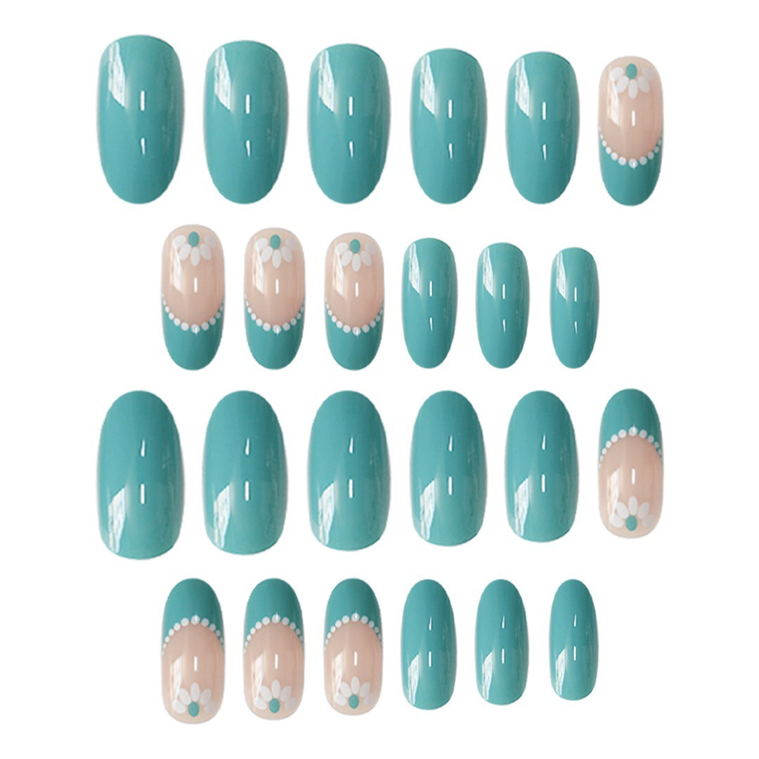 Elegant Floral Accent Nail Art Set Acalora