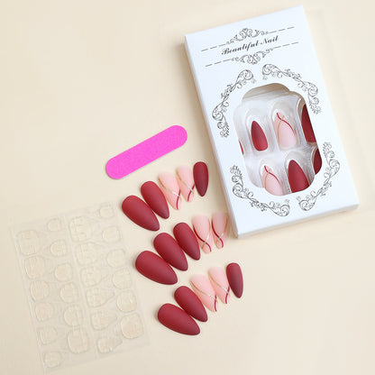 Press-On Nail Art Set with Elegant Design Acalora