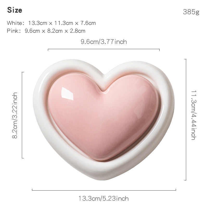 Heart shapes decorative bowl Acalora