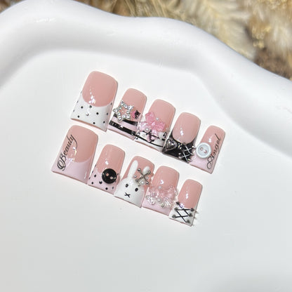 Artistic Designer Press-On Nail Set Acalora