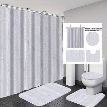 Digital Botanical Bathroom Décor Set