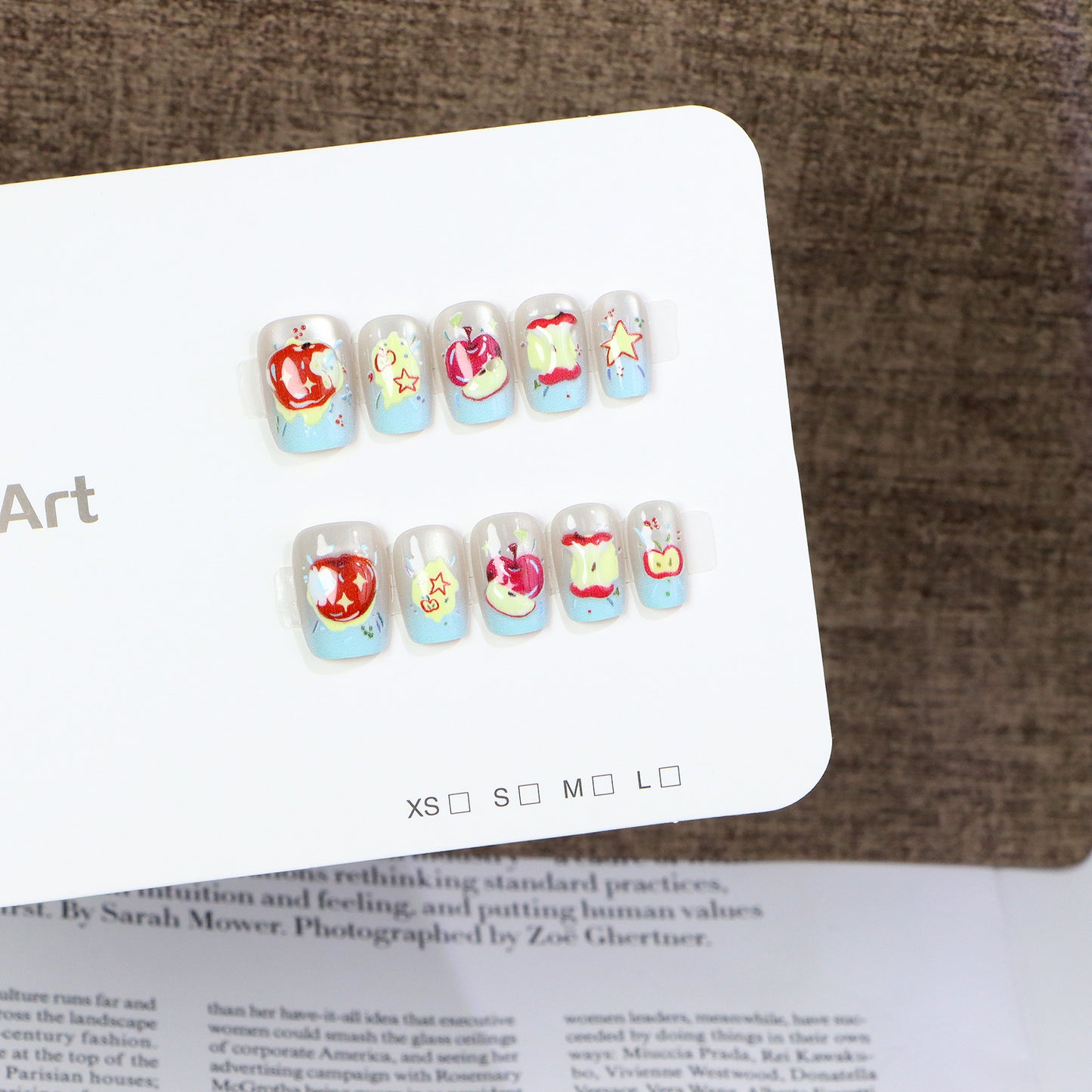 Whimsical Fruit-Themed Press-On Nail Art Set Acalora
