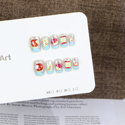 Whimsical Fruit-Themed Press-On Nail Art Set Acalora