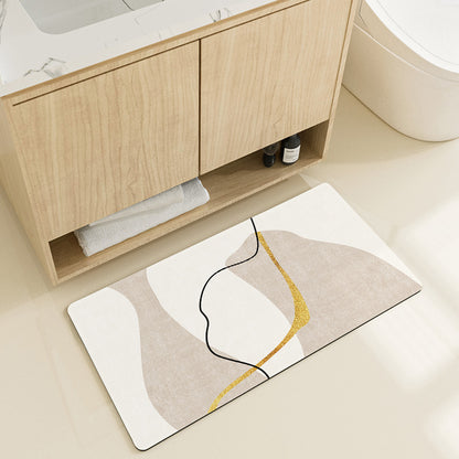 Stylish Geometric Pattern Bath Mat Acalora