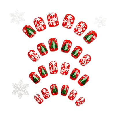 Festive 3D Christmas Tree Nail Art Acalora