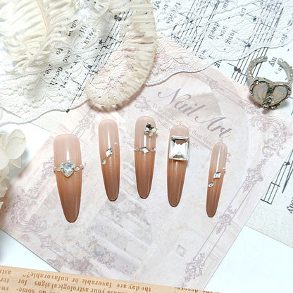 Acrylic nails with glamorous accents Acalora