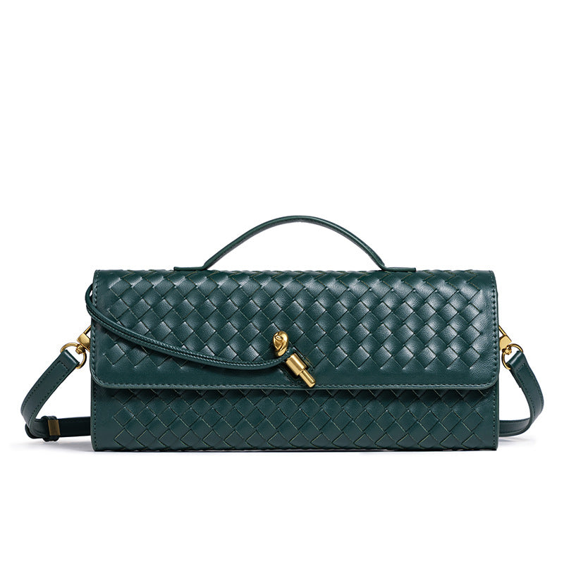 Woven Leather Clutch Acalora