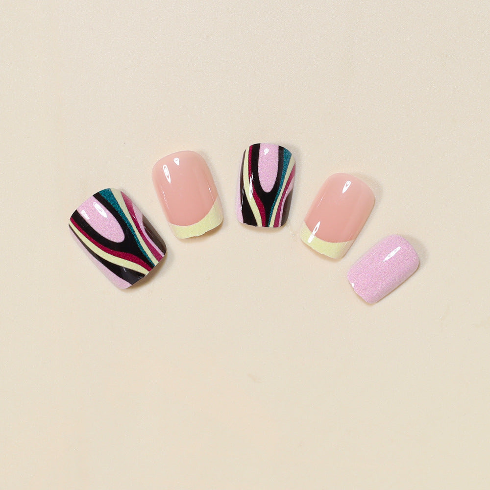 Artistic French Tip Nail Design Acalora