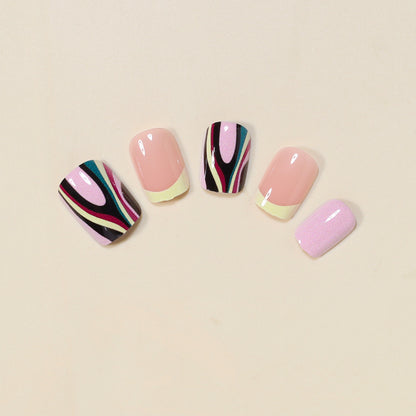 Artistic French Tip Nail Design Acalora