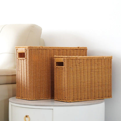 Ladies Elegant Laundry Basket made of Woven Material Bowlift