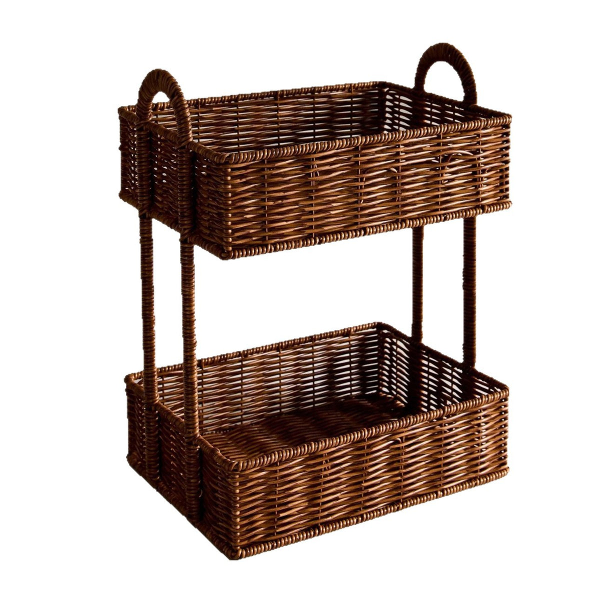 Bathroom shelf entirely made of rattan Acalora