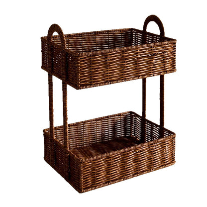 Bathroom shelf entirely made of rattan Acalora