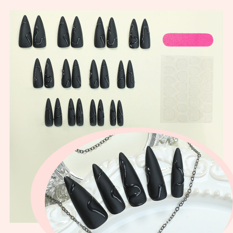 Artistic Stiletto Nail Design Acalora