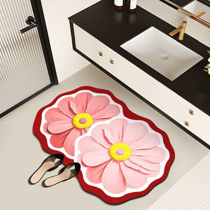 Decorative Floral Bath Mat