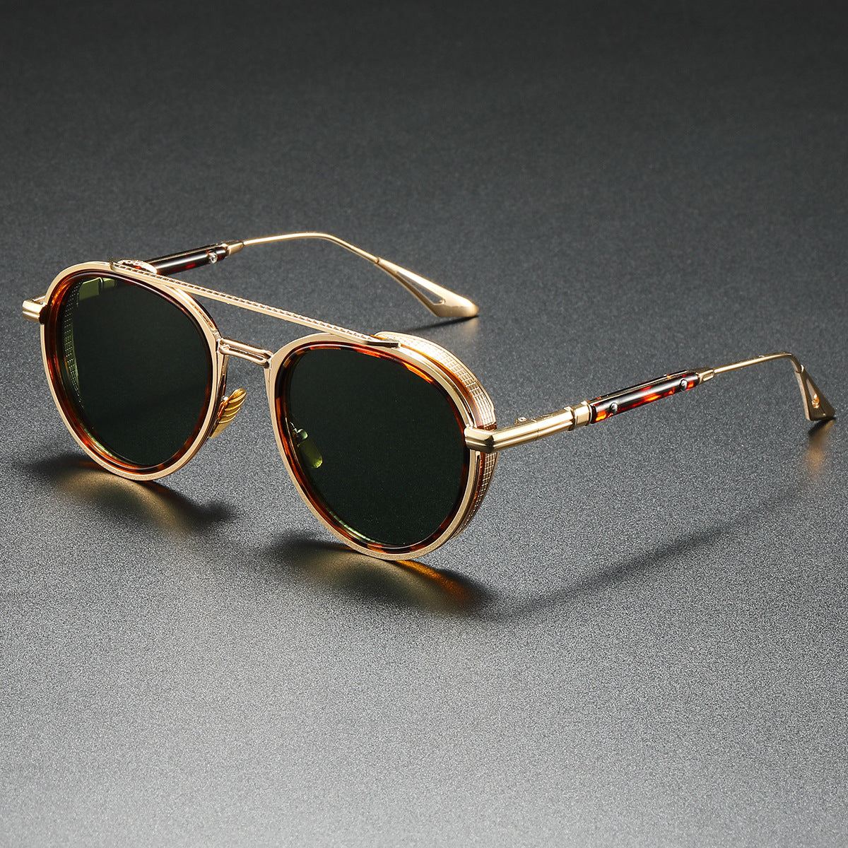 Women's Designer Sunglasses with Luxurious Metal Frame and Retro Accents Bowlift
