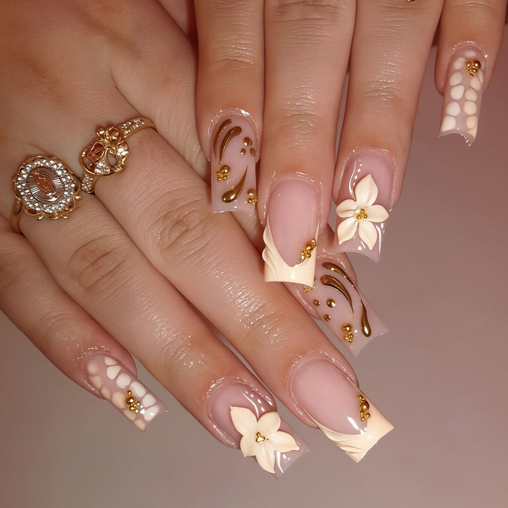 Decorative 3D Floral Nail Art Tips Acalora