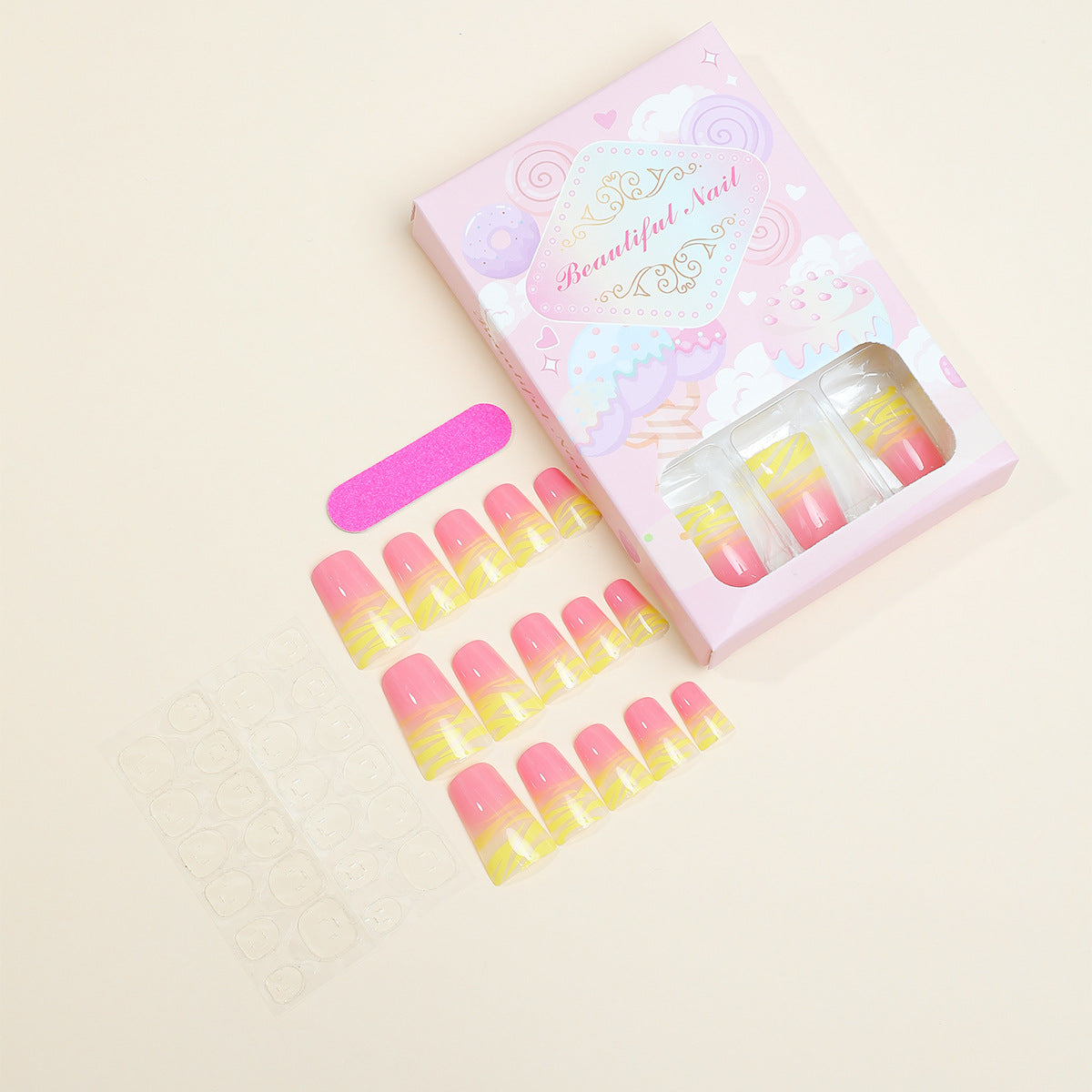 Artistic Ombre Press-On Nail Set Acalora
