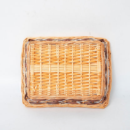 Braided storage basket with elegant fabric insert