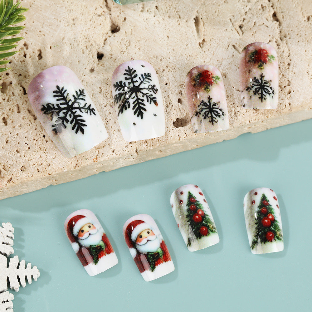 Festive artificial nails with Christmas motifs Acalora