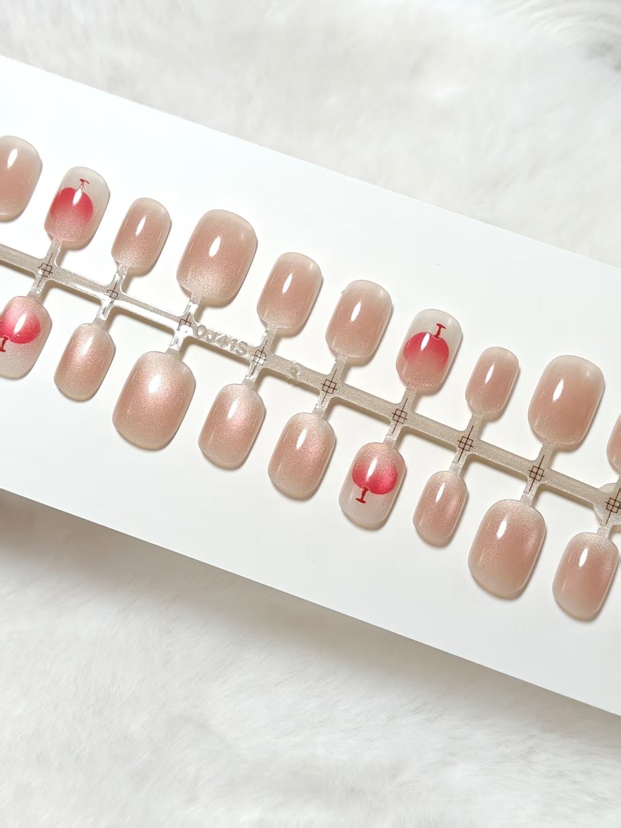 Artificial nails with elegant gradient and glitter accent design Acalora
