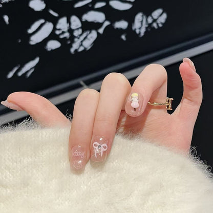 Whimsical Cartoon Character Press-On Nail Art Set Acalora