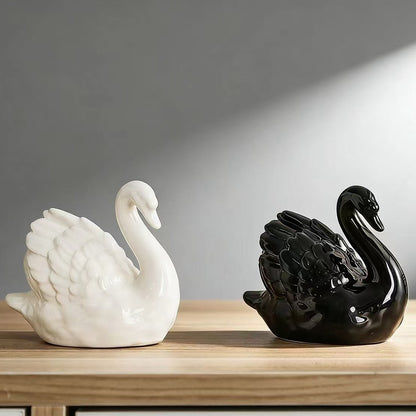 Elegant ceramic swan figure Acalora