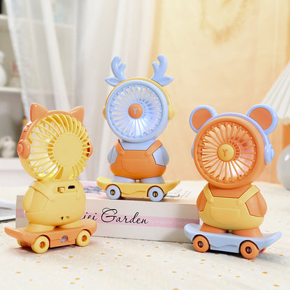 Women Portable Handheld Fan in Creative Animal Design Bowlift