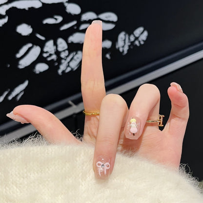Whimsical Cartoon Character Press-On Nail Art Set Acalora
