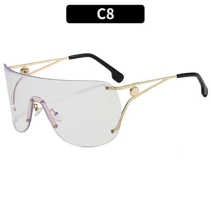 Women's visor-style sunglasses with elegant metal frame Bowlift