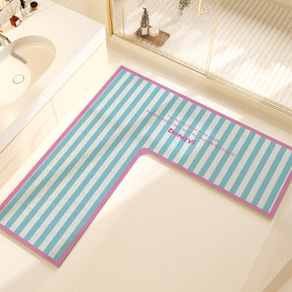 L-Shaped Soft Bath Mat