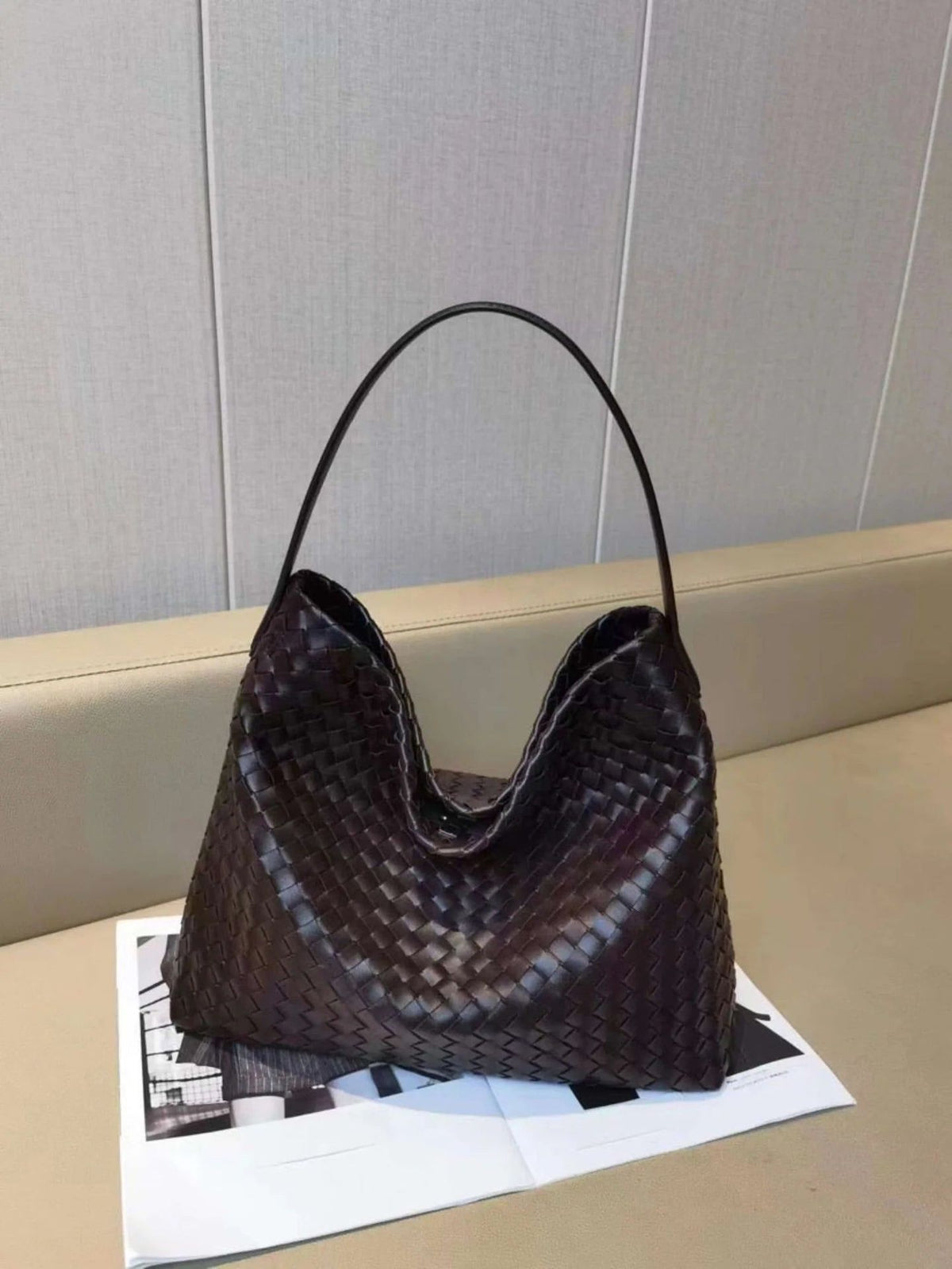 Contemporary Woven Hobo Bag Acalora