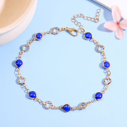 Decorative Gemstone Anklet Acalora