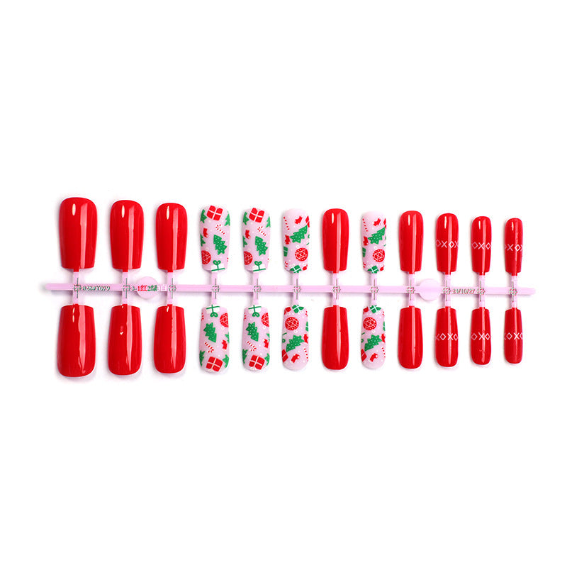Holiday-Themed Press-On Nail Set Acalora