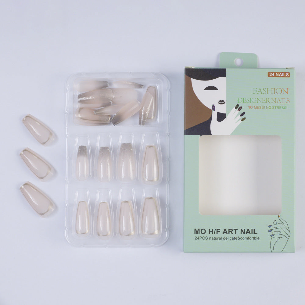 Artificial nails with elegant glitter accents Acalora