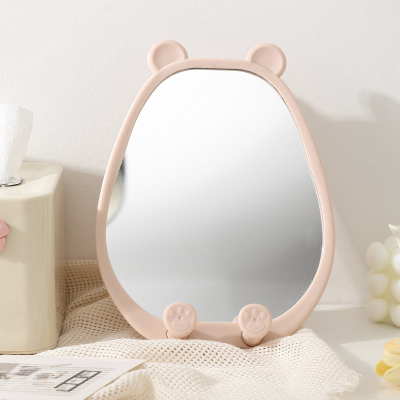 Cute Bear-Shaped Handheld Mirror